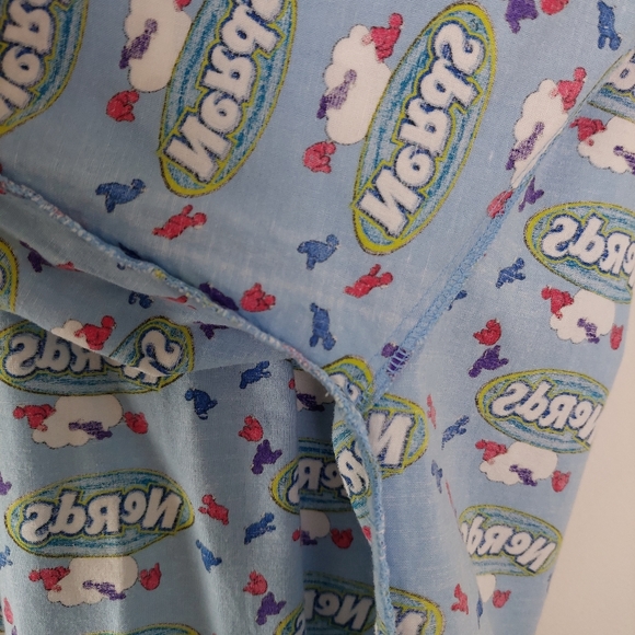 Vintage Nerds Candy Novelty Print Button Front Pajama Shirt, M - Picture 5 of 13